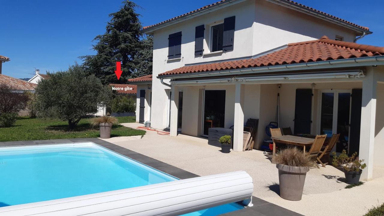 Gite Bambou Avec Piscine Saint-Andeol-le-Chateau Kültér fotó